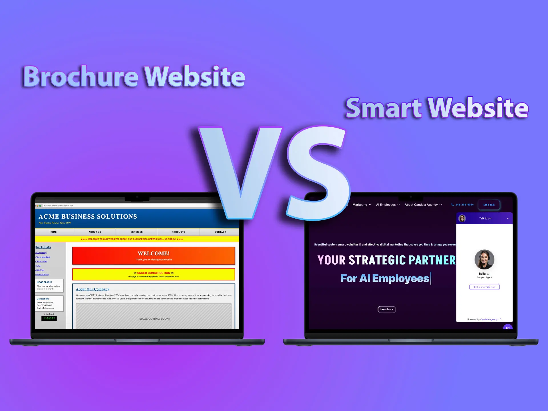 Brochure websites vs smart websites