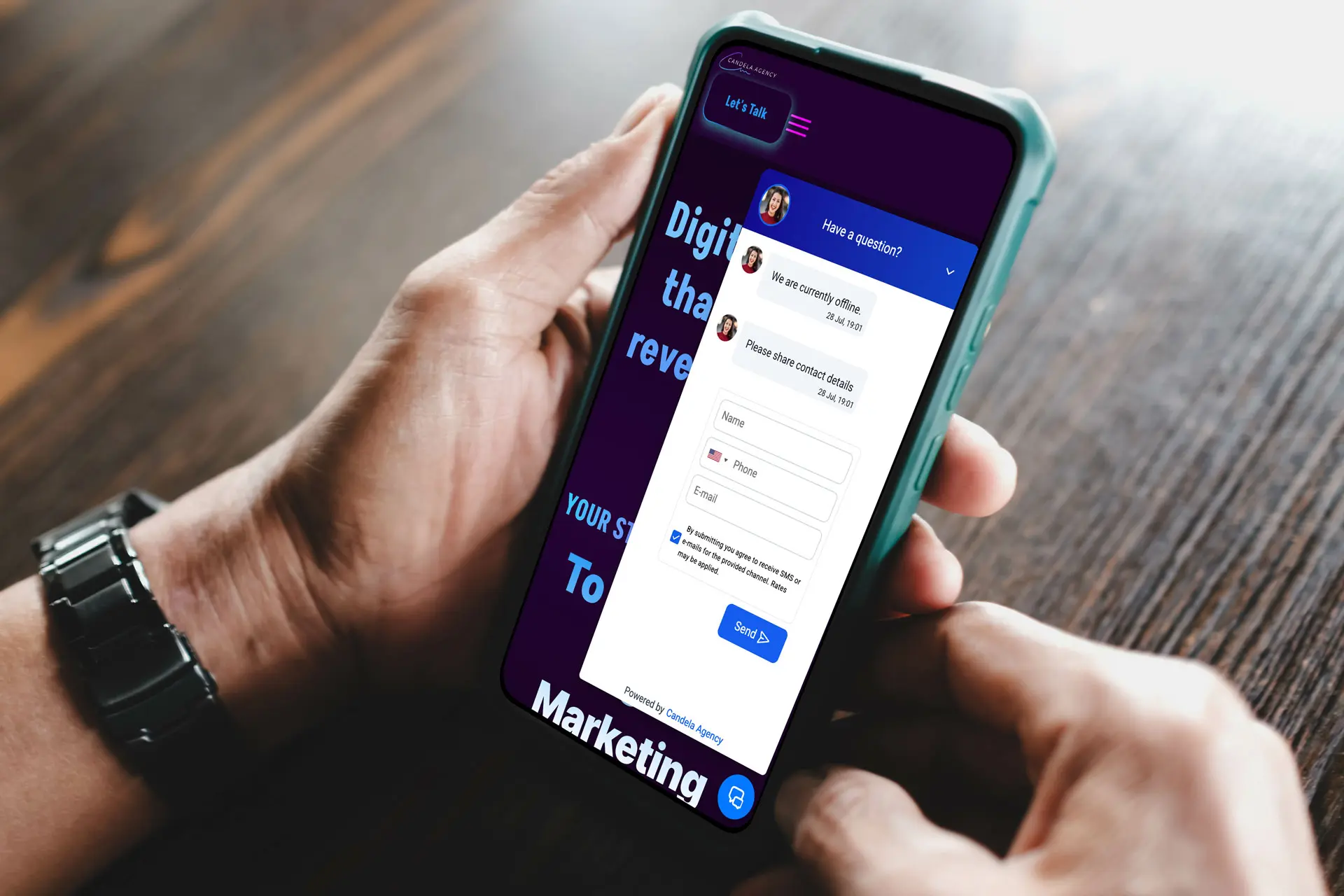 Candela agency website hub