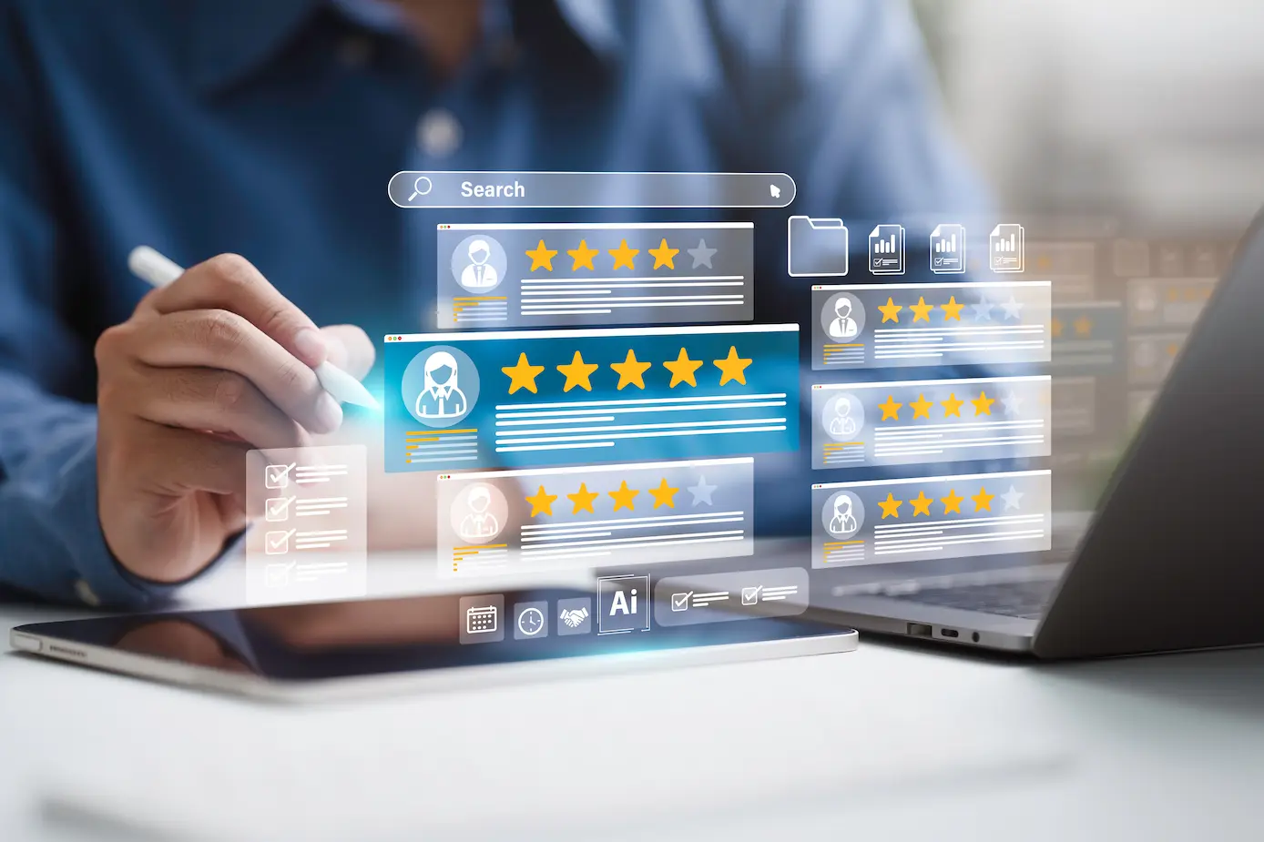 Homeservices reputations management with ai