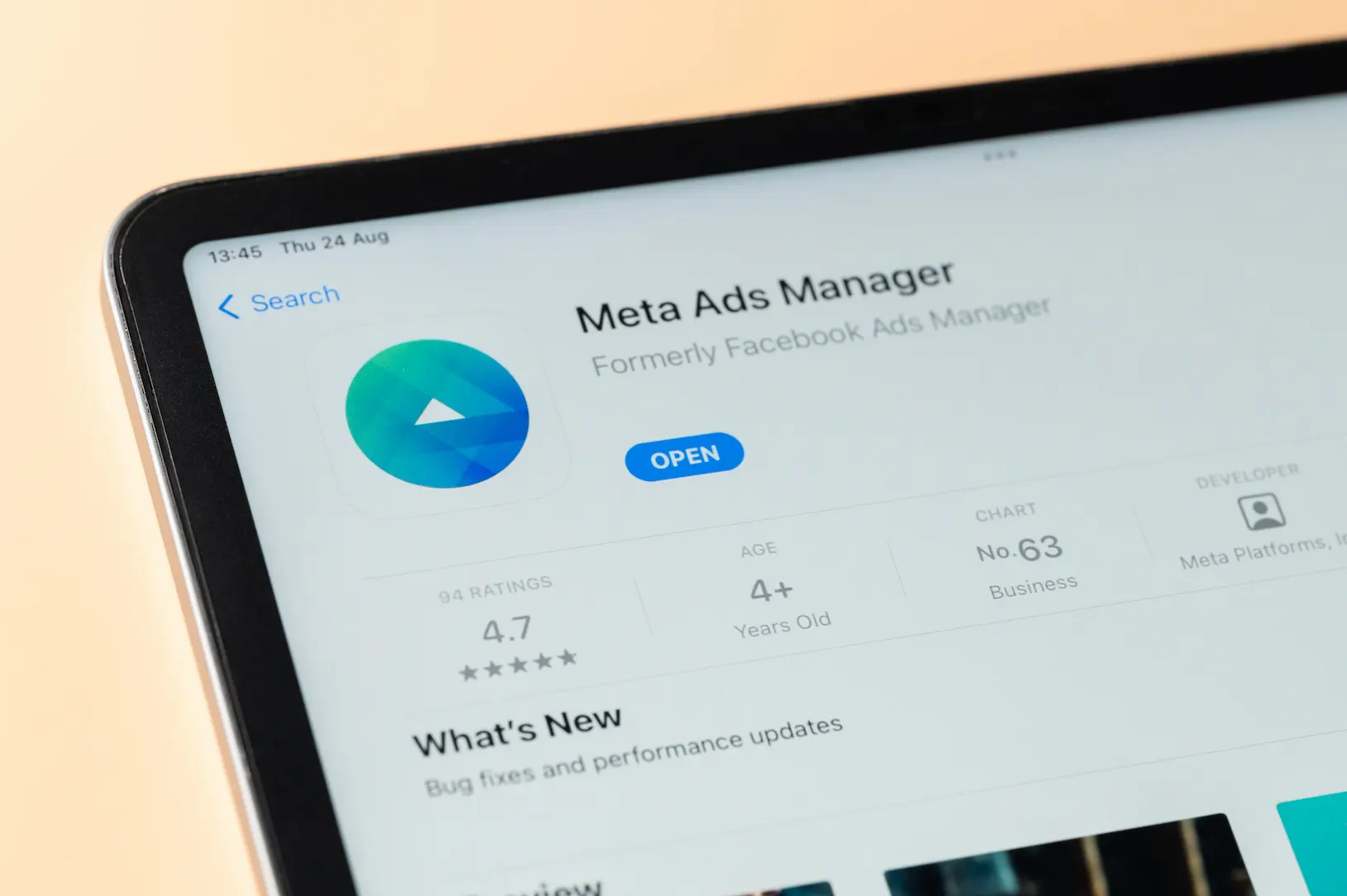 Meta facebook business page ads